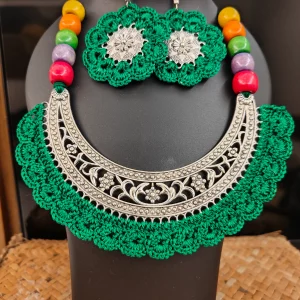 Crochet Necklace Set- Floral