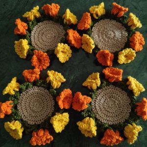 Coasters - Yellow Orange bellflowers
